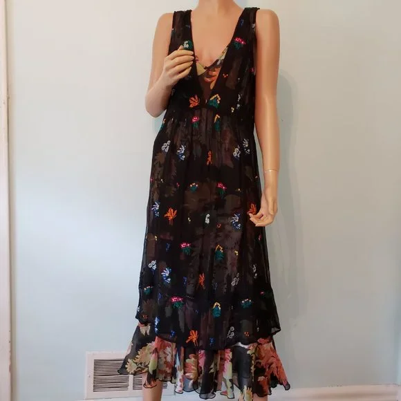 NWT Anthropologie Floreat two pieces Embroidered Dress. Size 8. - Picture 3 of 16
